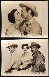 3j403 LONE STAR 4 8x10 stills '51 Clark Gable in action & close up kissing sexy Ava Gardner!