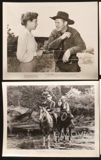 3j337 SUNDOWNERS 5 8x10 stills '50 pretty Cathy Downs holds gun on cowboy Robert Preston!