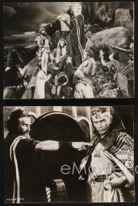 3j191 TEN COMMANDMENTS 9 7x9.5 stills '56 Cecil B. DeMille classic. Charlton Heston & Yul Brynner!