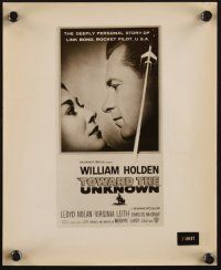 3j527 TOWARD THE UNKNOWN 2 8x10 stills '56 close up of William Holden & Virginia Leith + poster art!