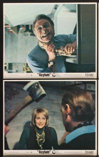 3j583 ASYLUM 8 8x10 mini LCs '72 Peter Cushing, Britt Ekland, written by Robert Bloch, horror!