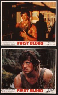 3j608 FIRST BLOOD 8 8x10 mini LCs '82 Sylvester Stallone as John Rambo, Richard Crenna, Dennehy