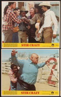 3j663 STIR CRAZY 8 8x10 mini LCs '80 Gene Wilder & Richard Pryor, directed by Sidney Poitier!