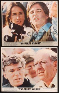 3j850 TWO MINUTE WARNING 3 8x10 mini LCs '76 Beau Bridges, Jack Klugman, Marilyn Hassett!