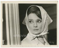 3k054 AUDREY HEPBURN 8x10 still '63 head & shoulders close up of the beautiful star from Charade!