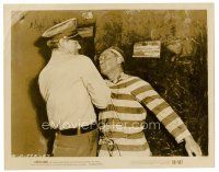 3k127 CHAIN GANG 8x10 still '50 close up of guard beating passed out convict!