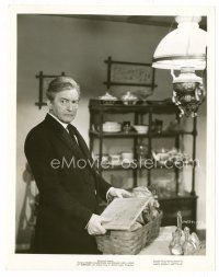 3k148 CLAUDE RAINS 8x10 still '49 close up in suit & tie with package from Song of Surrender!