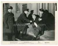 3k165 CRY OF THE CITY 8x10 still R54 cops & priest with dying Victor Mature on steps!