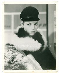 3k237 ELSA MARTINELLI 8x10 still '63 close up of the sexy Italian wearing fur & hat in The V.I.P.s!
