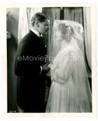 3k240 ENEMY 8x10 still '27 full-length pretty Lillian Gish & Ralph Forbes at their wedding!