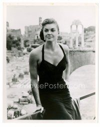 3k246 ESTHER WILLIAMS 8x10 still '50s full-length portrait of the swimmer wearing a sexy dress!