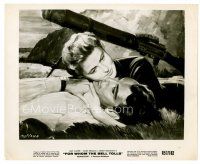 3k262 FOR WHOM THE BELL TOLLS 8x10 still R57 romantic c/u artwork of Gary Cooper & Ingrid Bergman!