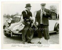 3k306 GOLDFINGER 8x10 still '64 Harold Sakata & Gert Froebe with golf clubs stand by Rolls Royce!