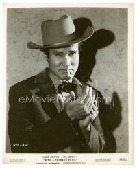 3k325 HENRY SILVA 8x10 still '58 cowboy portrait lighting cigarette from Ride a Crooked Trail!