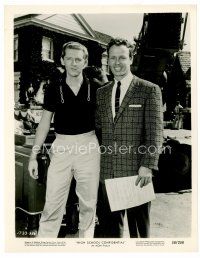 3k335 HIGH SCHOOL CONFIDENTIAL candid 8x10 still '58 full-length Jerry Lee Lewis on the set!