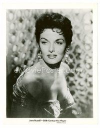3k366 JANE RUSSELL 8x10 still '50s great close up with short hair wearing sexy low-cut dress!