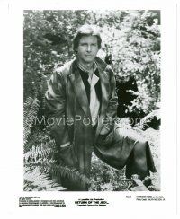 3k572 RETURN OF THE JEDI candid 8x10 still '83 Harrison Ford on the set wearing Endor wardrobe!