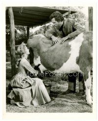 3k599 SEVEN BRIDES FOR SEVEN BROTHERS 8x10 still R62 Jane Powell accepts Howard Keel's proposal!