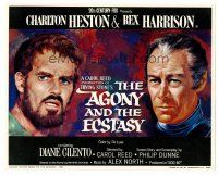 3k014 AGONY & THE ECSTASY color 8x10 still '65 great art of Charlton Heston & Rex Harrison!