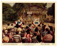 3k198 DON'T GO NEAR THE WATER color 8x10 still #11 '57 Glenn Ford giving speech at ceremony!