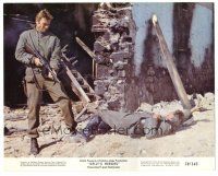 3k421 KELLY'S HEROES color 8x10 still '70 Clint Eastwood holding rifle over fallen Nazi!