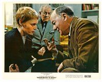 3k588 ROSEMARY'S BABY color 8x10 still '68 Roman Polanski, man examines Mia Farrow's necklace!