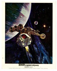 3k004 2001: A SPACE ODYSSEY Cinerama English FOH LC '68 Kubrick, art of pod in space by Bob McCall!