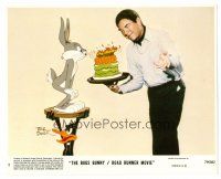3k096 BUGS BUNNY & ROAD RUNNER MOVIE 8x10 mini LC '79 Chuck Jones holds birthday cake for Bugs!