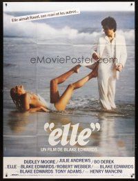 3m264 '10' French 1p '79 Blake Edwards, sexiest image of Bo Derek in bikini on beach!