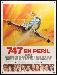 3m278 AIRPORT 1975 French 1p '74 Charlton Heston, Karen Black, aviation accident art!