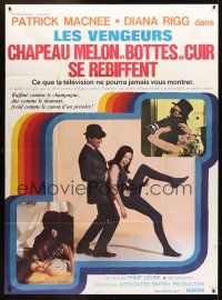 3m296 AVENGERS French 1p R72 different images of sexy Diana Rigg & Patrick Macnee!