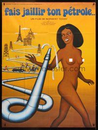 3m330 CHECK MY OIL, BABY French 1p '75 great sexy cartoon art by Roger Boumendil!