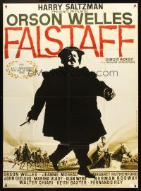 3m332 CHIMES AT MIDNIGHT French 1p R90s  different art of Orson Welles as Falstaff by Landi!