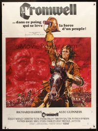 3m343 CROMWELL French 1p '70 different art of Richard Harris by Yves Thos & Rene Ferracci!