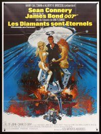 3m353 DIAMONDS ARE FOREVER French 1p R80s art of Sean Connery as James Bond by Robert McGinnis!