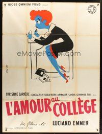 3m413 HIGH SCHOOL French 1p '54 directed by Luciano Emmer, cool De Feo art!