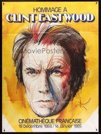 3m416 HOMMAGE A CLINT EASTWOOD French 1p '84 wonderful headshot artwork of the man himself!