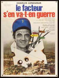 3m524 POSTMAN GOES TO WAR French 1p '66 Le facteur s'en va-t-en guerre, Charles Aznavour