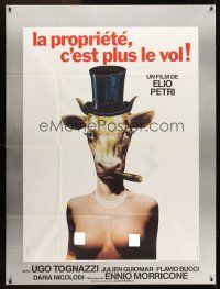 3m530 PROPERTY IS NO LONGER A THEFT French 1p '74 wild image of naked woman with cow head!