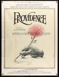 3m533 PROVIDENCE French 1p '77 Alain Resnais, cool art of hand writing w/tree pencil by Ferracci!