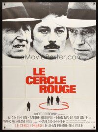 3m543 RED CIRCLE French 1p '70 Jean-Pierre Melville's Le Cercle Rouge, Alain Delon, Ferracci art!