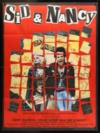 3m573 SID & NANCY French 1p '86 Gary Oldman & Chloe Webb, punk rock classic different mosaic image!
