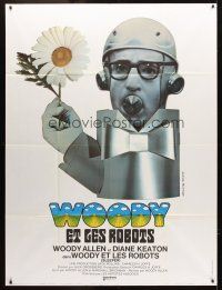 3m576 SLEEPER French 1p '74 completely different wacky art of Woody Allen by Jouineau Bourduge!
