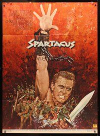 3m581 SPARTACUS French 1p R60s classic Stanley Kubrick & Kirk Douglas epic, different Thos art!