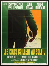 3m595 TASTE OF DEATH French 1p '68 Sergio Merolle, cool spaghetti western artwork!