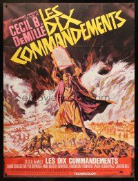 3m597 TEN COMMANDMENTS French 1p R66 Cecil B. DeMille, art of Heston with tablets by Michel Landi!