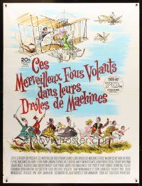 3m606 THOSE MAGNIFICENT MEN IN THEIR FLYING MACHINES French 1p '65 wacky art of early airplanes!