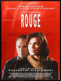 3m607 THREE COLORS: RED French 1p '94 Kieslowski's Trois couleurs: Rouge, Irene Jacob, Trintignant