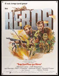 3m615 TOO LATE THE HERO French 1p '70 Aldrich, different art of Caine & Robertson by Grinsson!