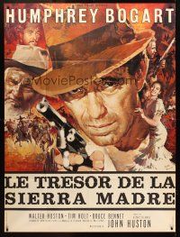 3m619 TREASURE OF THE SIERRA MADRE French 1p R60s Humphrey Bogart, different art by Thos & Ferracci